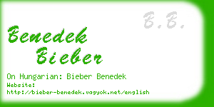 benedek bieber business card